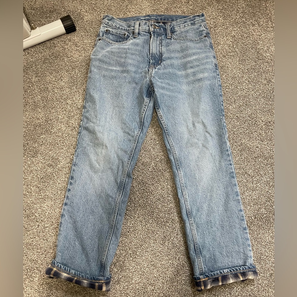 90’s Straight Flannel Lined Jeans - Old Navy Men’s 30x30
